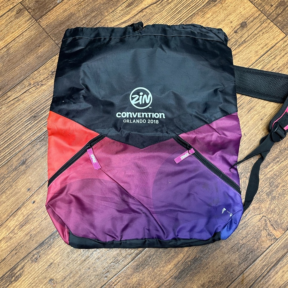 Zumba Fitness Black and Purple Backpack